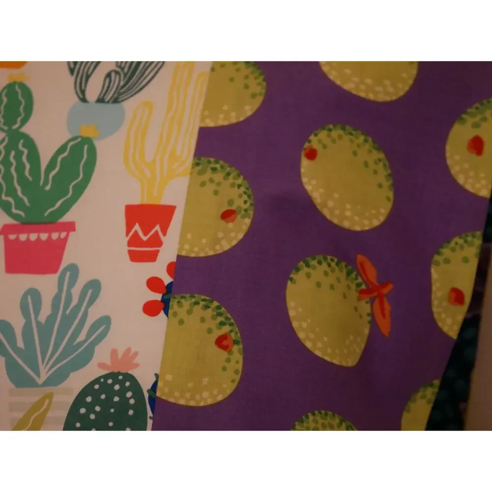 Cactus Pillowcases Set, Handmade Cotton, Standard Size